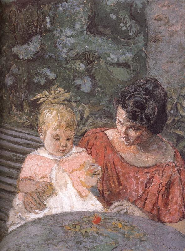 Edouard Vuillard Di tested pu lady and her son oil painting image